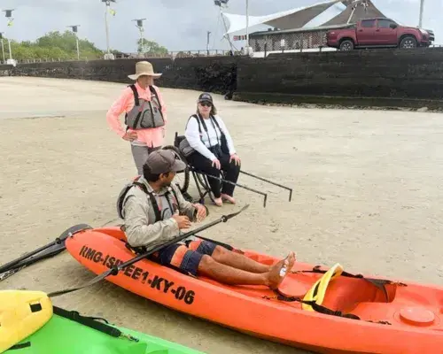 Wheelchair-accessible land-based tour of the Galápagos Islands, showcasing an accessible travel experience for visitors with mobility needs.